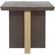 Lars 23.75 X 23.75 inch Espresso / Antique Brass Side Table